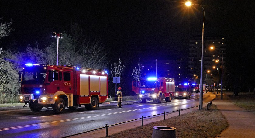 Pożar na działkach przy ulicy Gwiaździstej