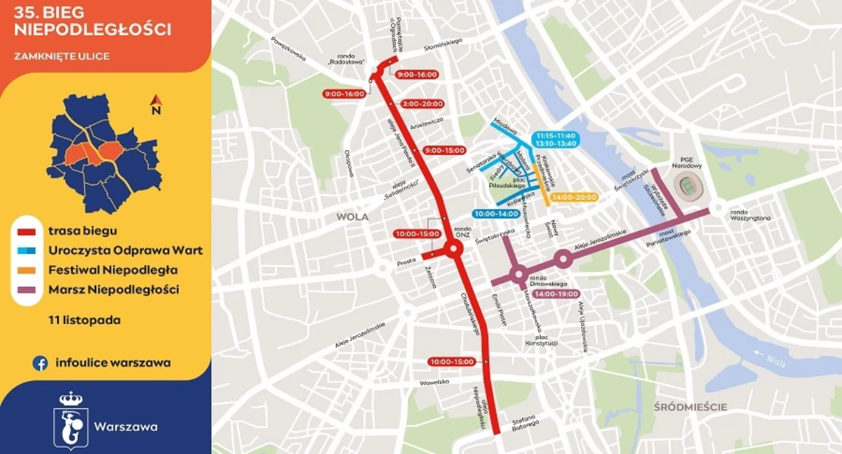 komunikacja, Święto Niepodległości przyniesie zmiany ruchu Żoliborzu - zdjęcie, fotografia