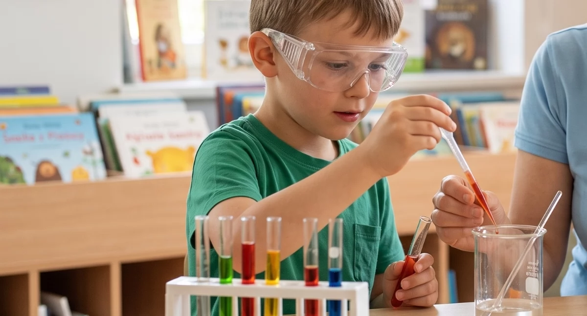opieka nad dzieckiem, Zamienią bibliotekę tajne laboratorium eksperymentu dzieci długo zapomną! - zdjęcie, fotografia